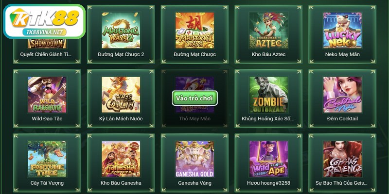 Giao diện slot game nổ hũ được tối ưu tại TK88 VINA