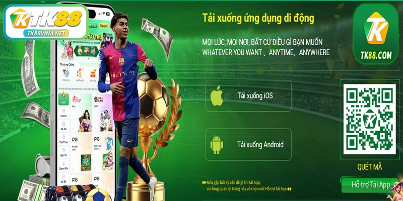Hướng dẫn tải app TK88 VINA cho Android và iOS